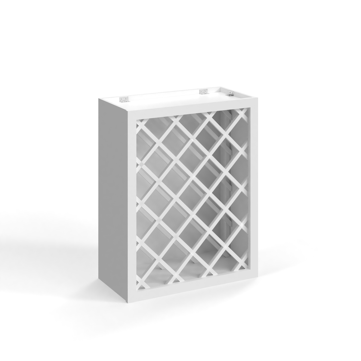 Shaker White 24" Wall Wine Rack Cabinet