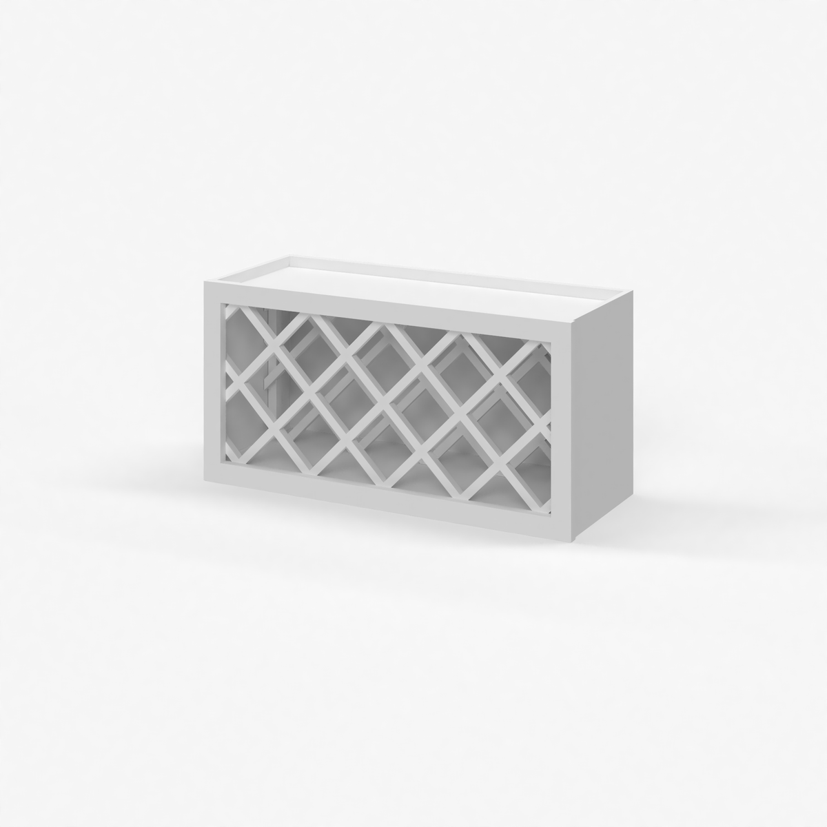 Shaker White 30" Wall Wine Rack Cabinet