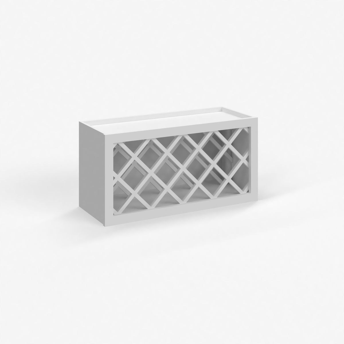 Shaker White 30" Wall Wine Rack Cabinet
